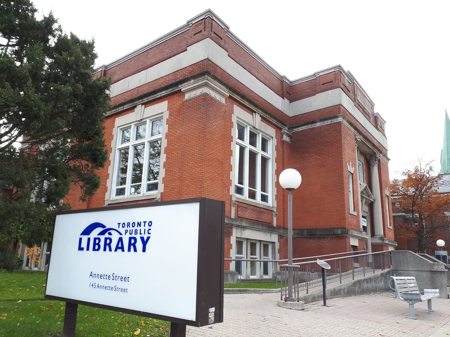 Annette Library and sign